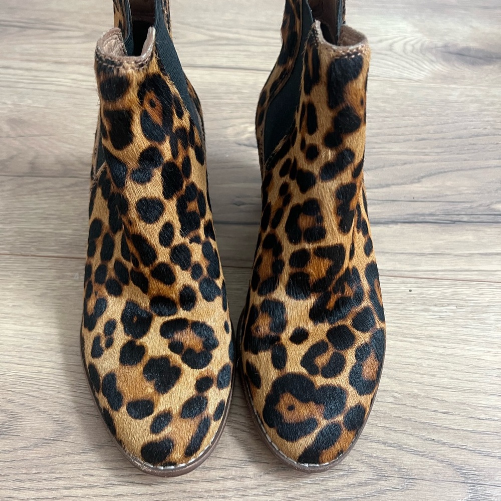 Madewell Regan Leopard Print Ankle Boots size 6.5